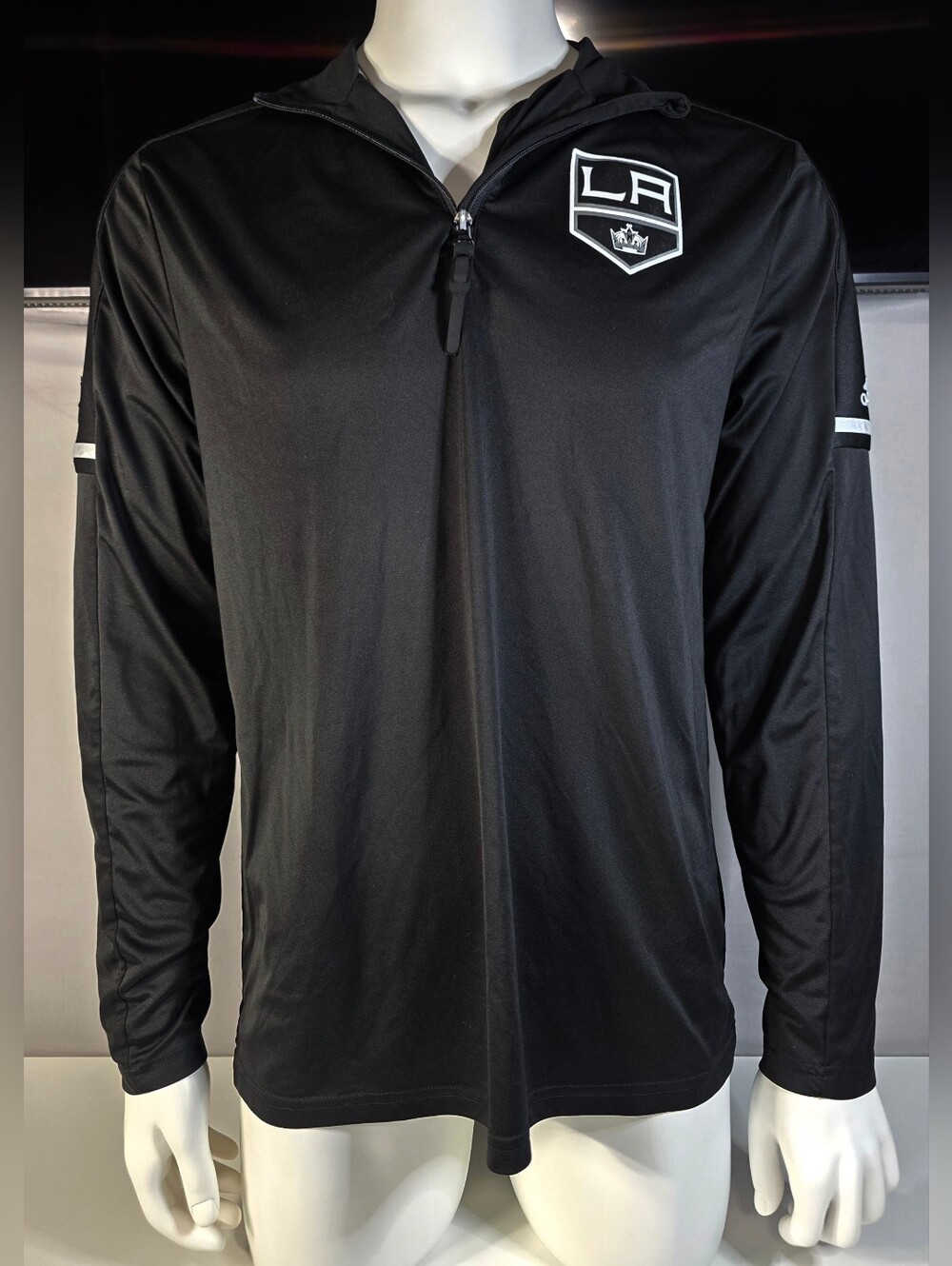 Adidas Los Angeles Kings NHL Quarter-Zip Pullover Jacket Size Large